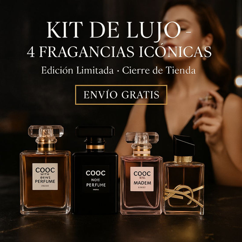 KIT 4 PERFUMES - COOC EAU DE PARFUM + COOC NOIR + COOC MADEM + YSL LIBRE (50 ML CADA UNO) - PROMOCION CIERRE DE LA TIENDA (no original)